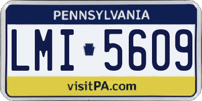 PA license plate LMI5609
