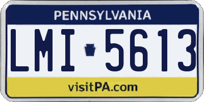 PA license plate LMI5613
