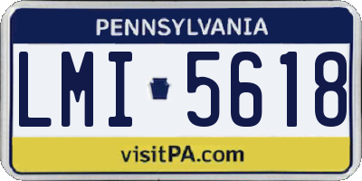 PA license plate LMI5618