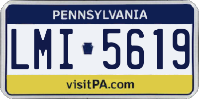 PA license plate LMI5619