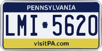 PA license plate LMI5620
