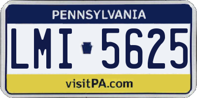 PA license plate LMI5625