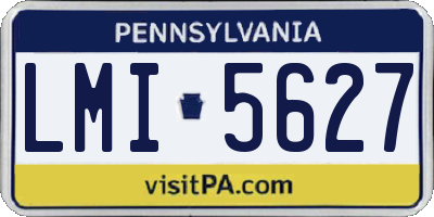 PA license plate LMI5627