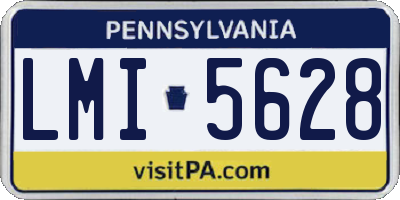 PA license plate LMI5628
