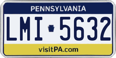 PA license plate LMI5632