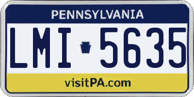 PA license plate LMI5635