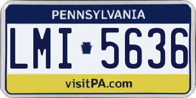 PA license plate LMI5636