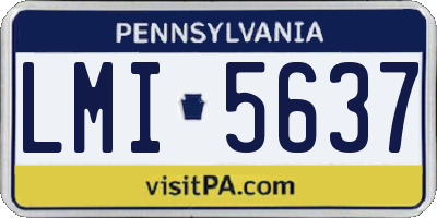 PA license plate LMI5637