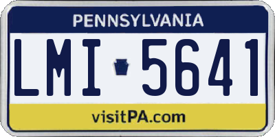 PA license plate LMI5641