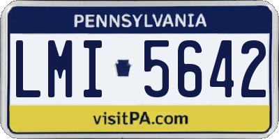 PA license plate LMI5642
