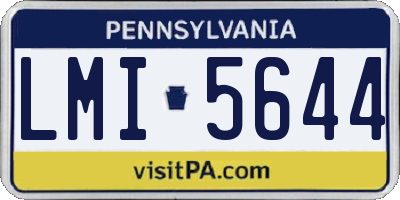PA license plate LMI5644