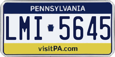 PA license plate LMI5645