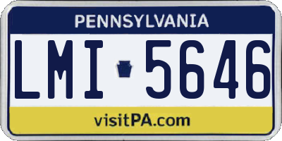 PA license plate LMI5646