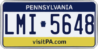 PA license plate LMI5648
