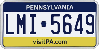 PA license plate LMI5649