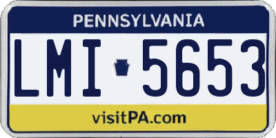 PA license plate LMI5653