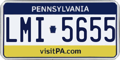 PA license plate LMI5655