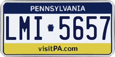 PA license plate LMI5657