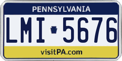 PA license plate LMI5676