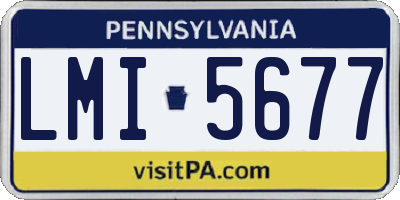 PA license plate LMI5677