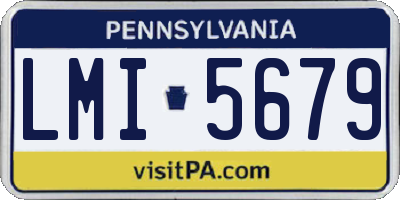 PA license plate LMI5679