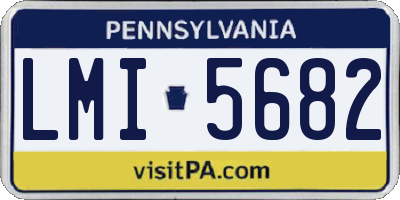 PA license plate LMI5682