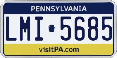 PA license plate LMI5685