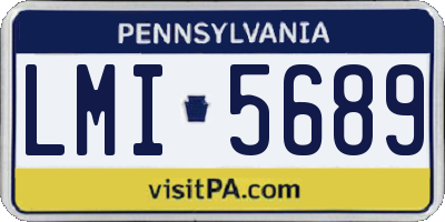 PA license plate LMI5689