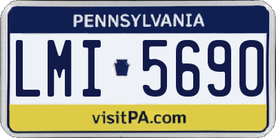 PA license plate LMI5690