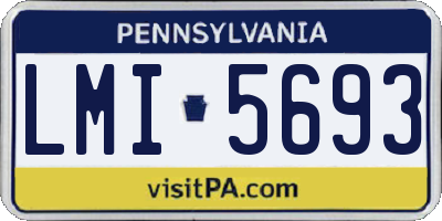 PA license plate LMI5693