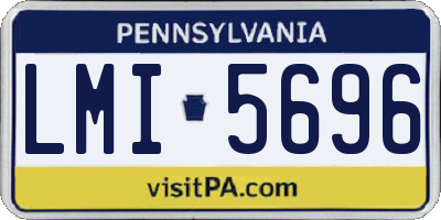 PA license plate LMI5696