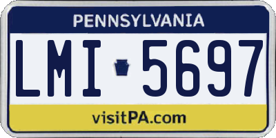 PA license plate LMI5697