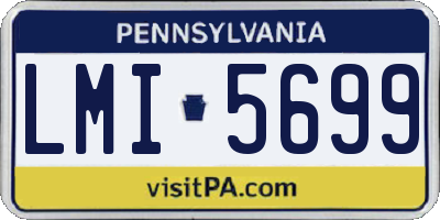 PA license plate LMI5699