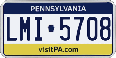 PA license plate LMI5708