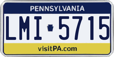 PA license plate LMI5715