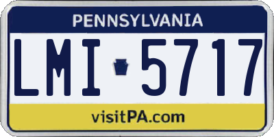 PA license plate LMI5717