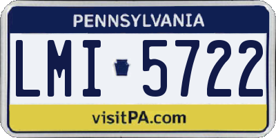 PA license plate LMI5722