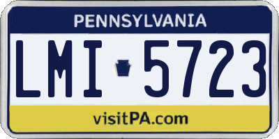 PA license plate LMI5723