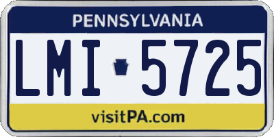 PA license plate LMI5725