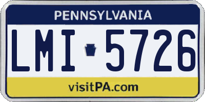 PA license plate LMI5726