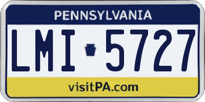 PA license plate LMI5727
