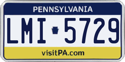 PA license plate LMI5729