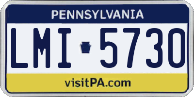 PA license plate LMI5730