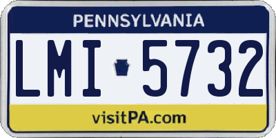 PA license plate LMI5732