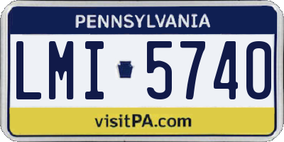 PA license plate LMI5740