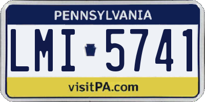 PA license plate LMI5741