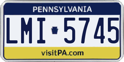 PA license plate LMI5745