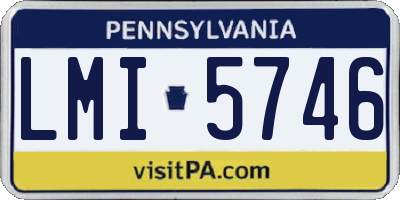 PA license plate LMI5746