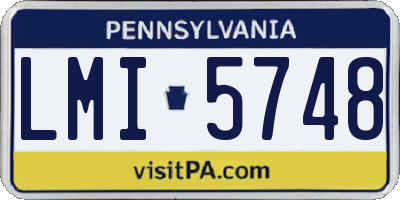 PA license plate LMI5748