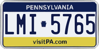 PA license plate LMI5765